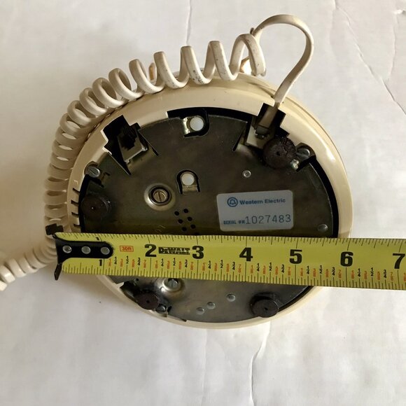 Western Electric Vintage‎ Push Button Telephone Cream Ivory & Brass Mid Century - Picture 10 of 10